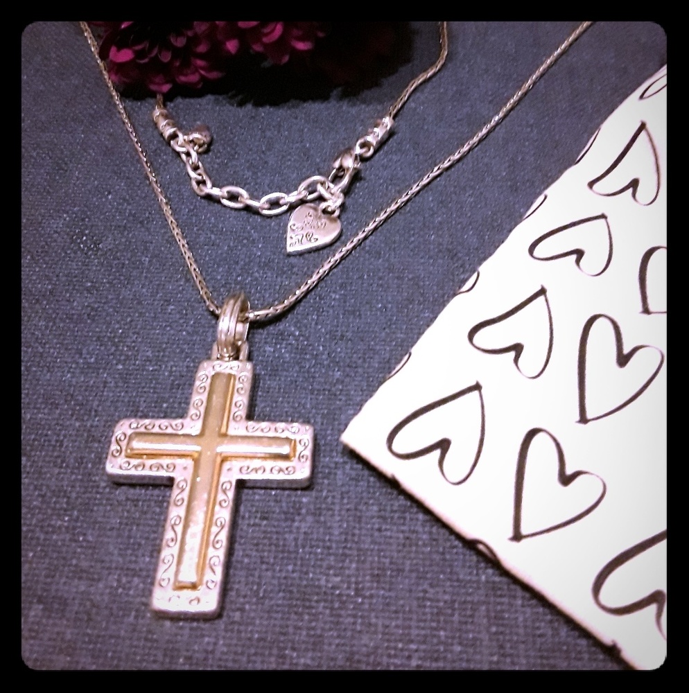 Brighton double sided gold/ geeen ,long necklace